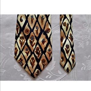 frederique lyon Accessories - 1960s French Frederique H Lyons Gold Floral Tie frederique lyon Accessories - 1960s French Frederique H Lyons Gold Floral Tie